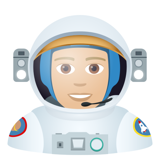Mężczyzna astronauta: Średnio Jasny Odcień Skóry