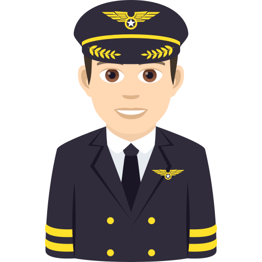 Mężczyzna pilot: Jasny Odcień Skóry