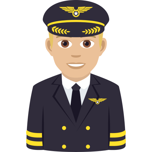 Mężczyzna pilot: Średnio Jasny Odcień Skóry