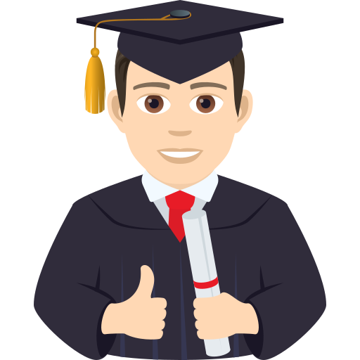 Mężczyzna student: Jasny Odcień Skóry