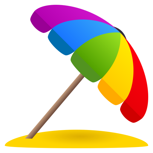Parasol plażowy wbity w ziemię