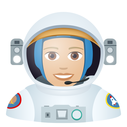 Astronautka: Średnio Jasny Odcień Skóry
