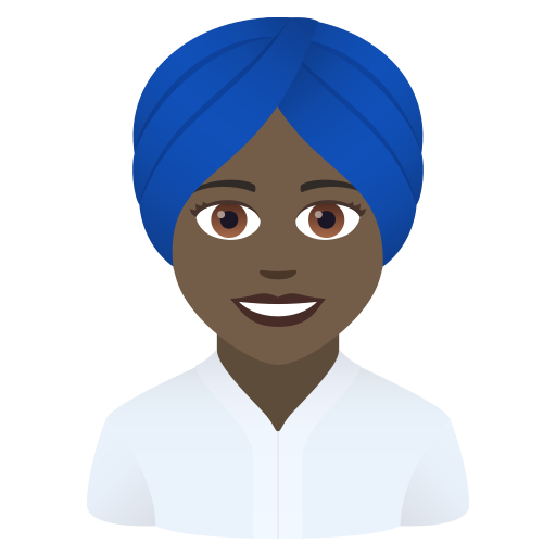 Kobieta w turbanie: Ciemny Odcień Skóry