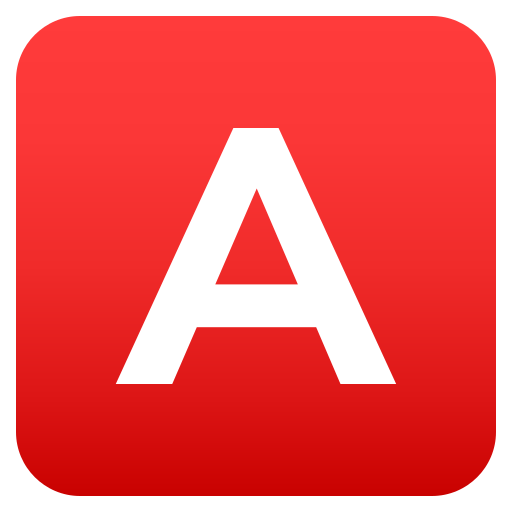 Großbuchstabe A In Rotem Quadrat