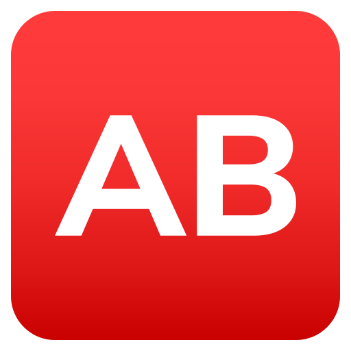 Großbuchstaben AB In Rotem Quadrat
