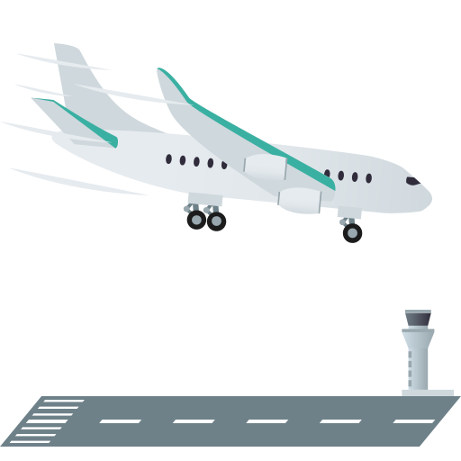Landung Eines Flugzeugs