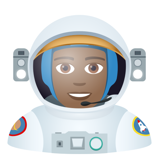 Astronaut(In): Mitteldunkle Hautfarbe