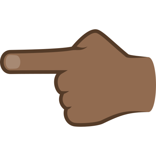 Nach Links Weisender Zeigefinger: Mitteldunkle Hautfarbe