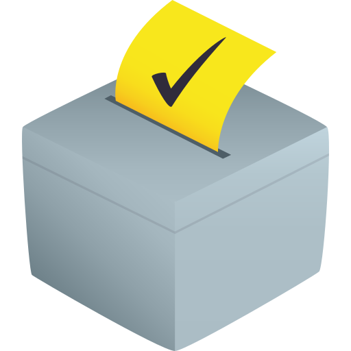 Wahlurne Mit Wahlzettel
