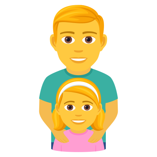 Familie: Mann, Mädchen