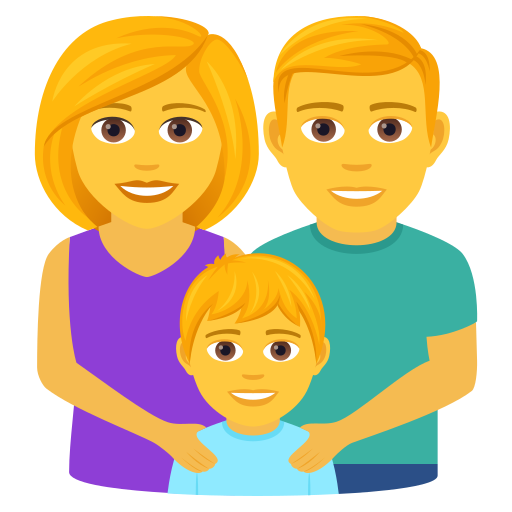 Familie: Mann, Frau, Junge
