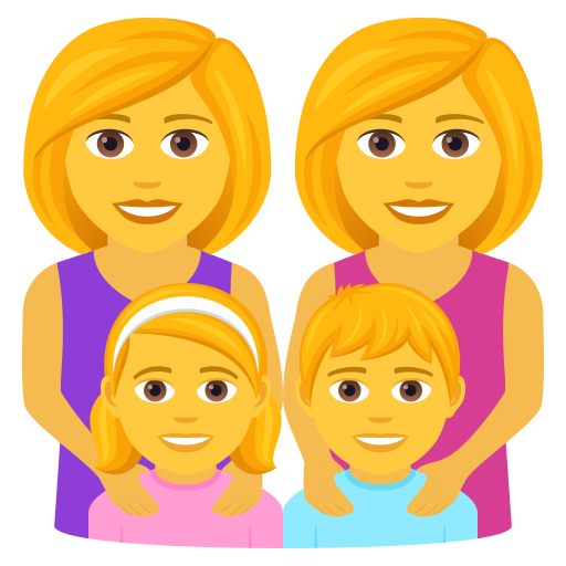 Familie: Frau, Frau, Mädchen, Junge