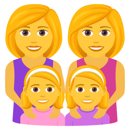 Familie: Frau, Frau, Mädchen, Mädchen