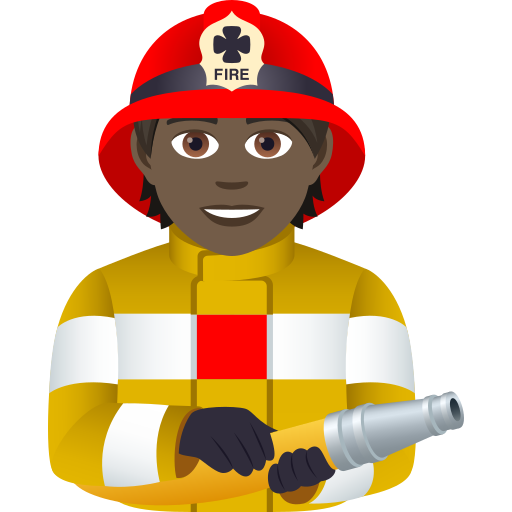 Feuerwehrmann/-frau: Dunkle Hautfarbe