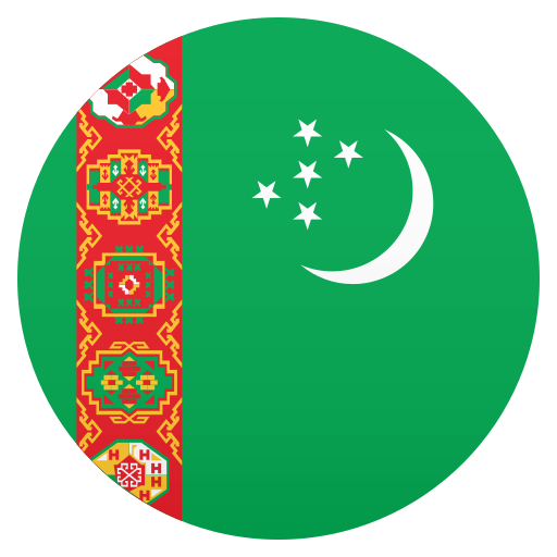 Flagge: Turkmenistan