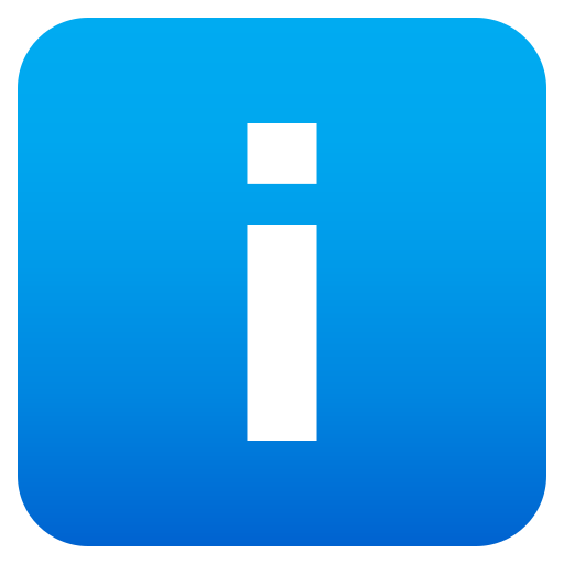 Buchstabe „I“ In Blauem Quadrat