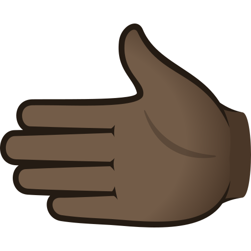 Linke Hand: Dunkle Hautfarbe