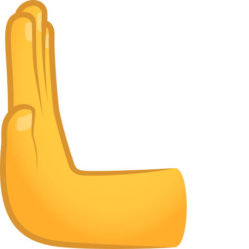 Nach links drückende Hand