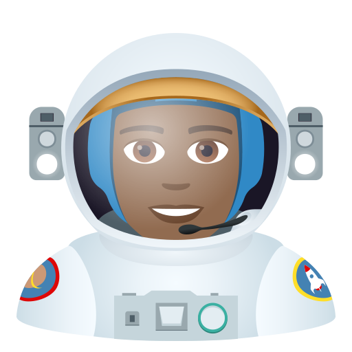 Astronaut: Mitteldunkle Hautfarbe