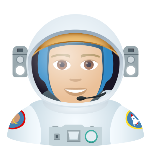 Astronaut: Mittelhelle Hautfarbe