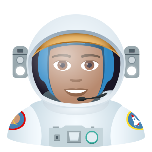 Astronaut: Mittlere Hautfarbe