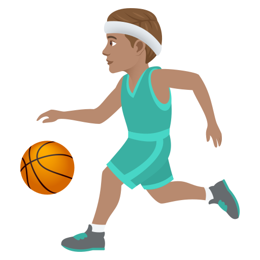 Mann Mit Ball: Mittlere Hautfarbe