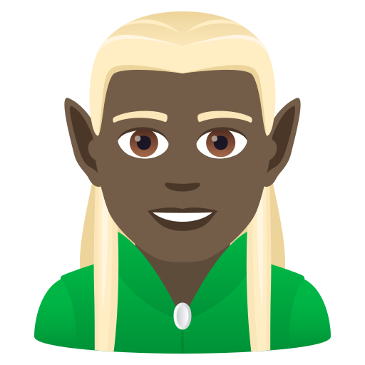 Männlicher Elf: Dunkle Hautfarbe