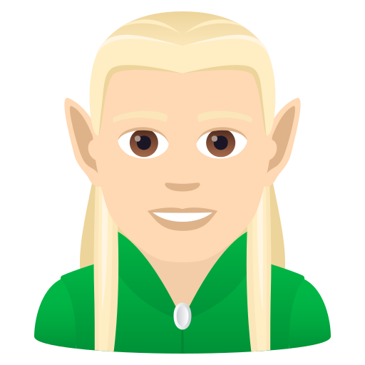 Männlicher Elf: Helle Hautfarbe