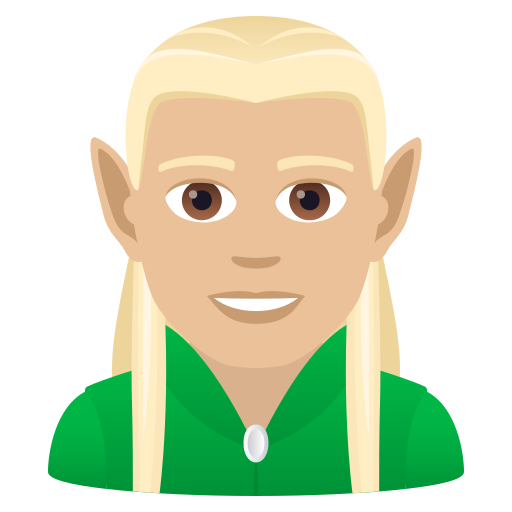 Männlicher Elf: Mittelhelle Hautfarbe