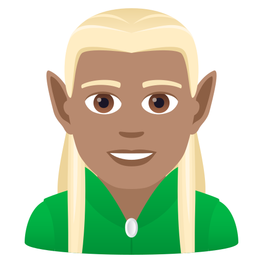 Männlicher Elf: Mittlere Hautfarbe