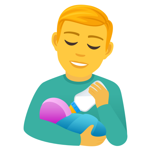 Mann Füttert Baby