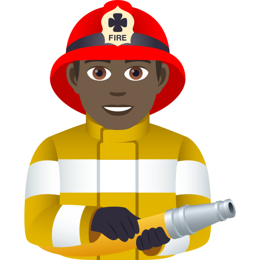Feuerwehrmann: Dunkle Hautfarbe