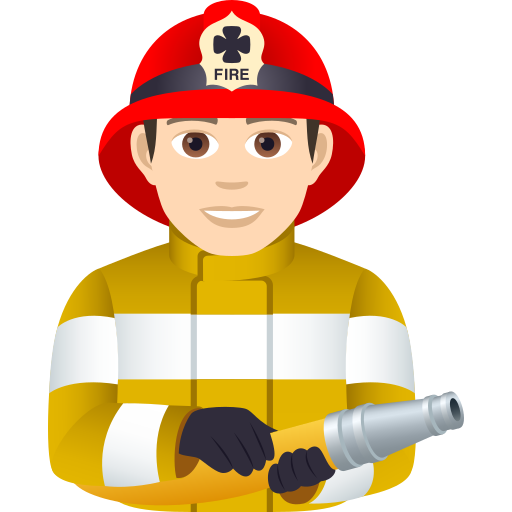 Feuerwehrmann: Helle Hautfarbe