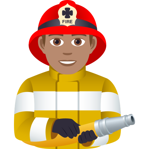Feuerwehrmann: Mittlere Hautfarbe