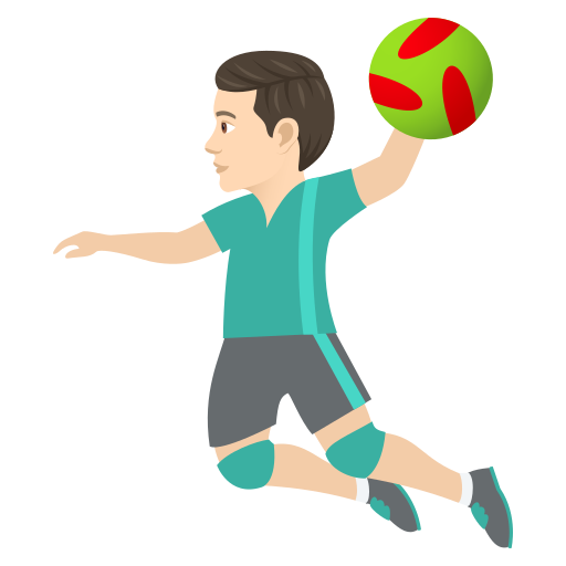 Handballspieler: Helle Hautfarbe