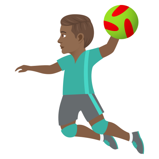 Handballspieler: Mitteldunkle Hautfarbe
