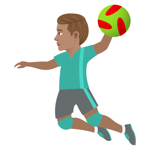 Handballspieler: Mittlere Hautfarbe