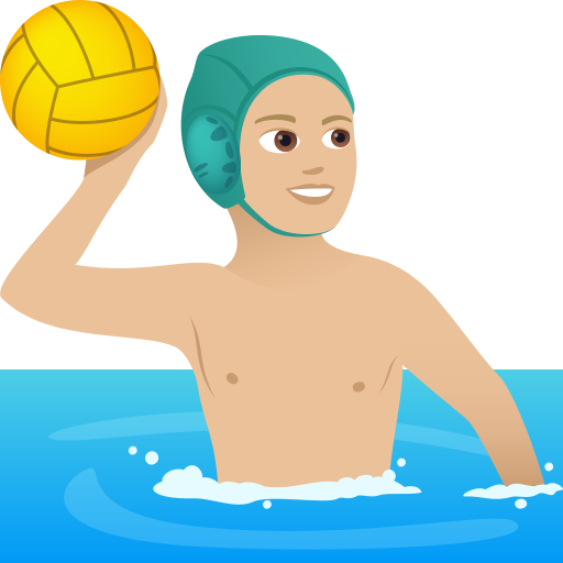 Wasserballspieler: Mittelhelle Hautfarbe