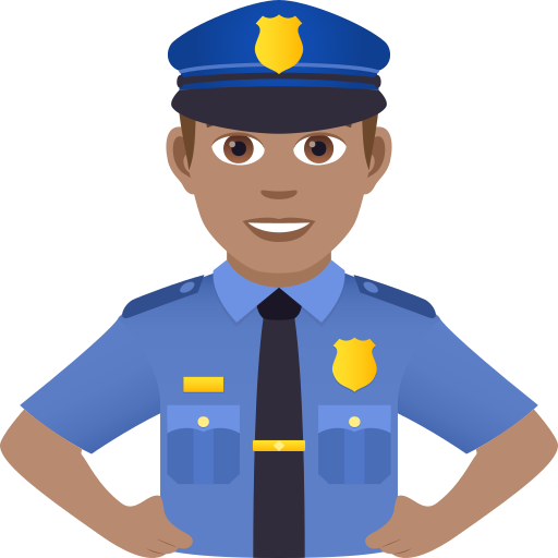 Polizist: Mittlere Hautfarbe
