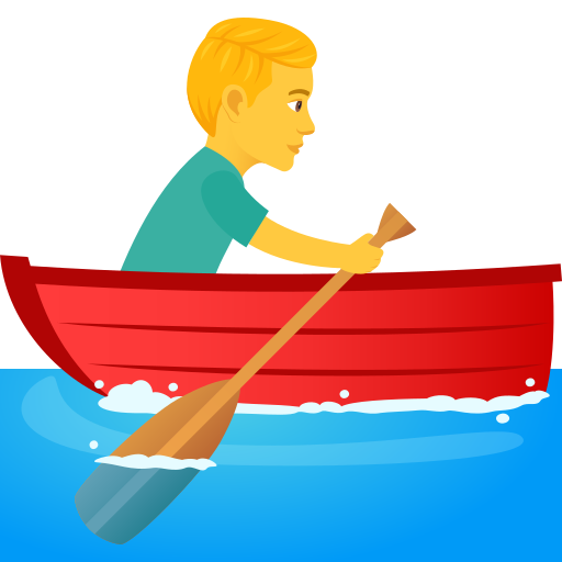 Mann Im Ruderboot