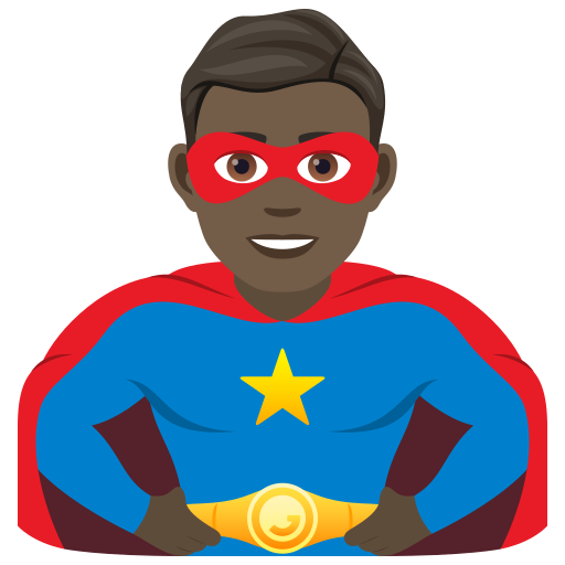 Superheld: Dunkle Hautfarbe