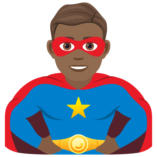 Superheld: Mitteldunkle Hautfarbe