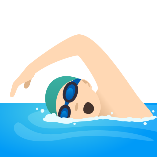 Schwimmer: Helle Hautfarbe
