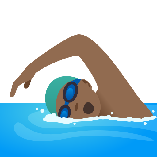 Schwimmer: Mitteldunkle Hautfarbe