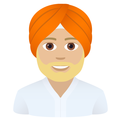 Mann Mit Turban: Mittelhelle Hautfarbe