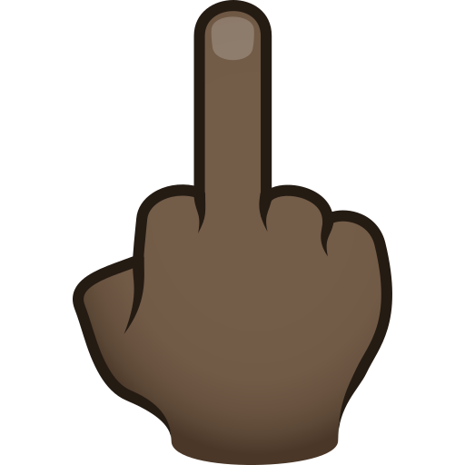 Mittelfinger: Dunkle Hautfarbe