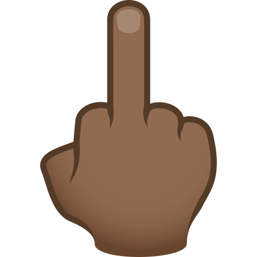 Mittelfinger: Mitteldunkle Hautfarbe