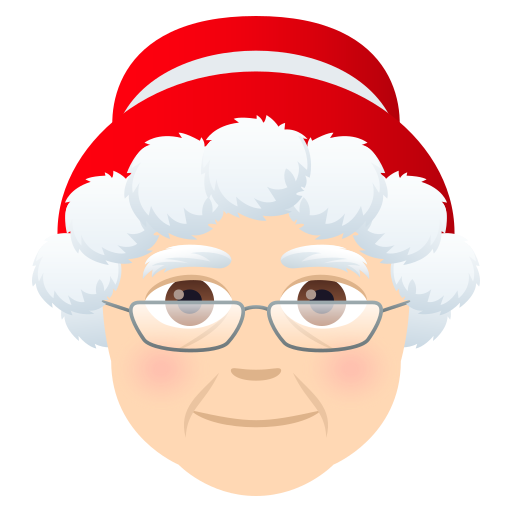 Weihnachtsfrau: Helle Hautfarbe