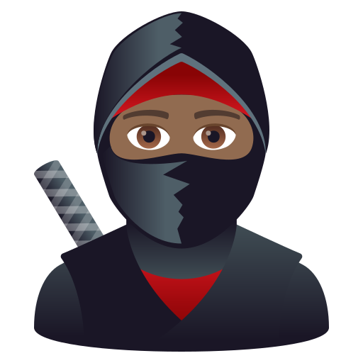 Ninja: Mitteldunkle Hautfarbe