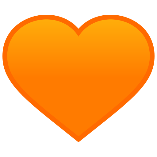 Oranges Herz